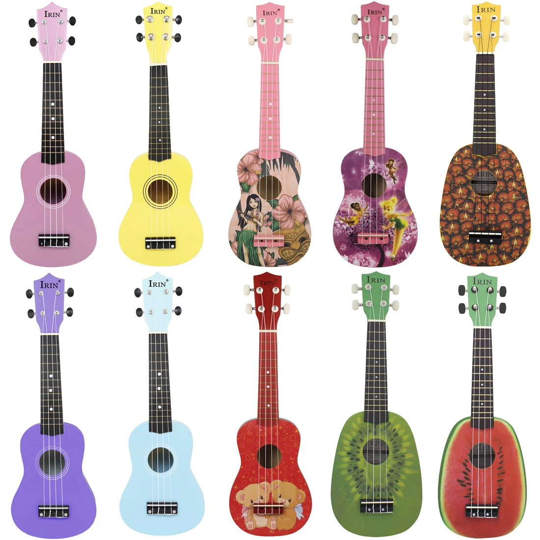 Musical Instrument Hawaiian - IRIN 21Inch Ukulele Hawaiian Guitar Cartoon