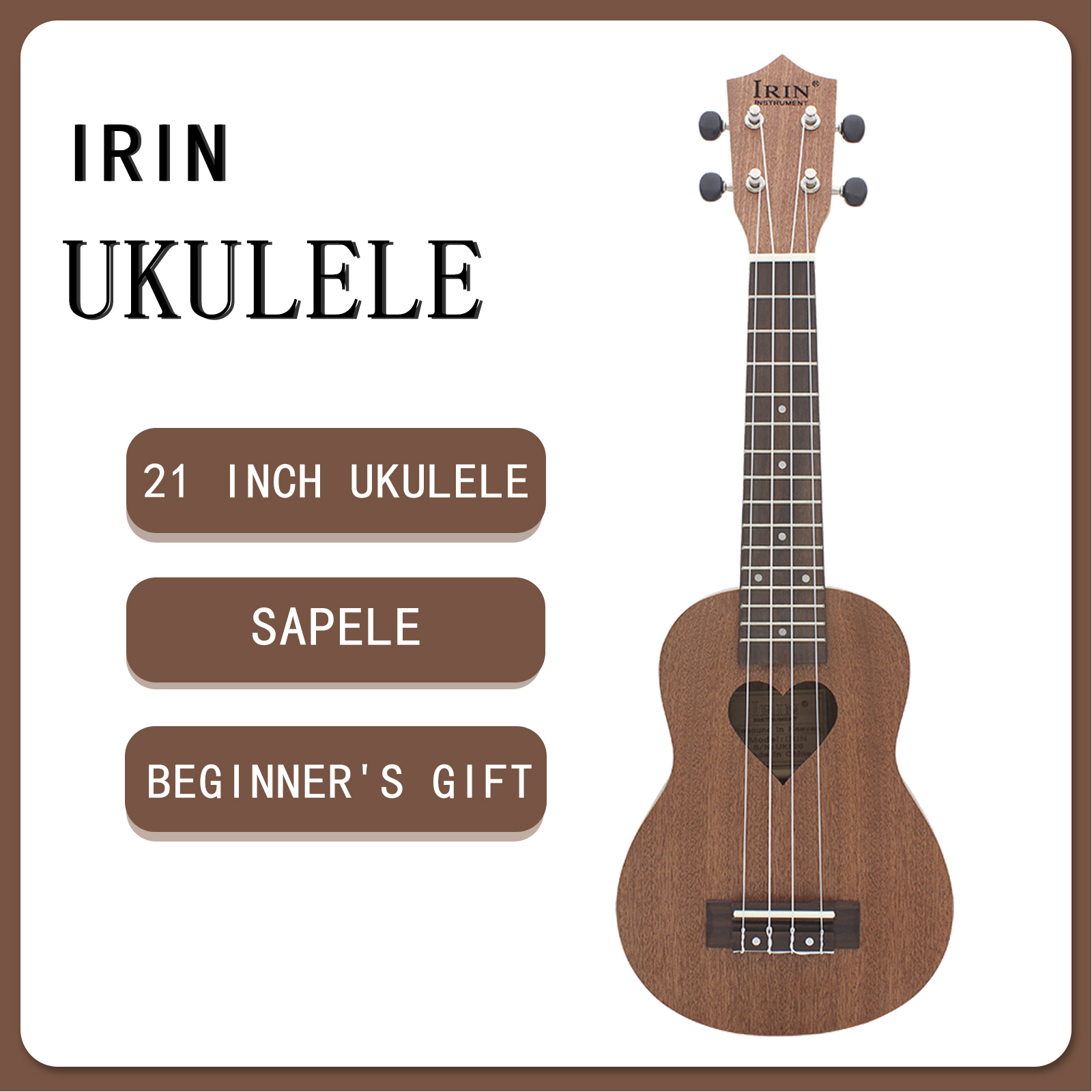 IRIN 21 Inch Ukulele 4 Strings - Musical Instrument Hawaiian recension och pris