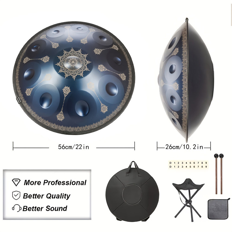 10 Notes Handpan Drum 22 Inch  - Musical Instrument Dulcimer recension och pris