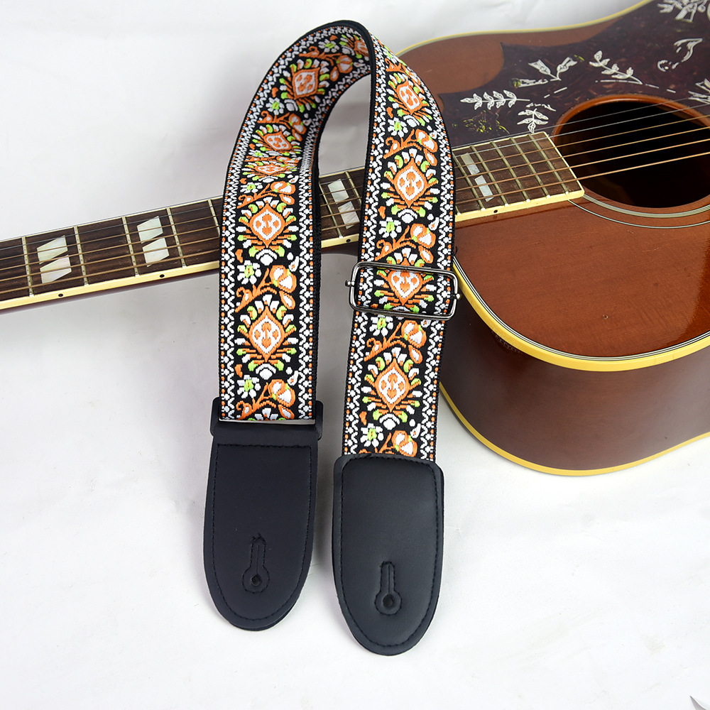Adjustable Guitar Strap Embroi - Musical Instrument Dulcimer recension och pris