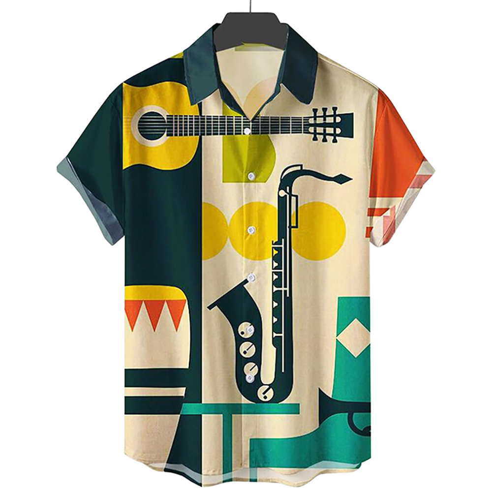 Men's Hawaiian Shirts For Men  - Musical Instrument Hawaiian recension och pris